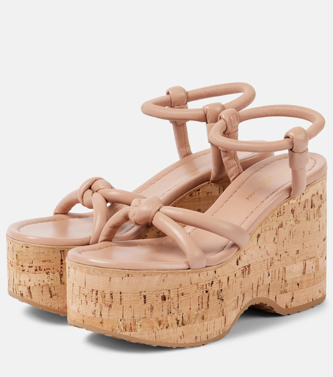 Gianvito Rossi - Leather wedge sandals