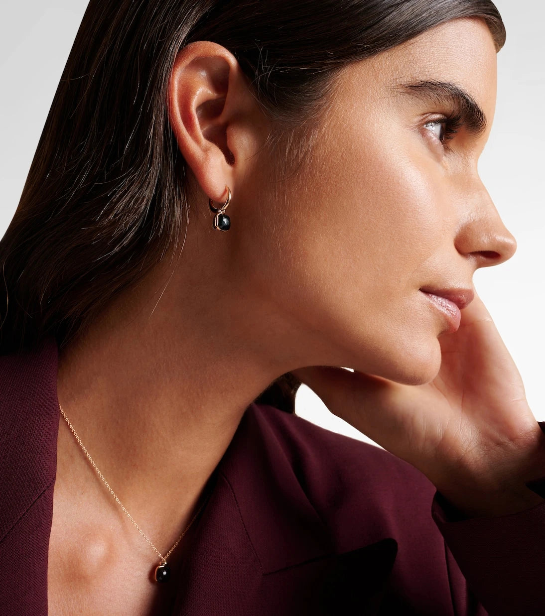 Pomellato - Nudo Mini 18kt rose gold earrings with topazes