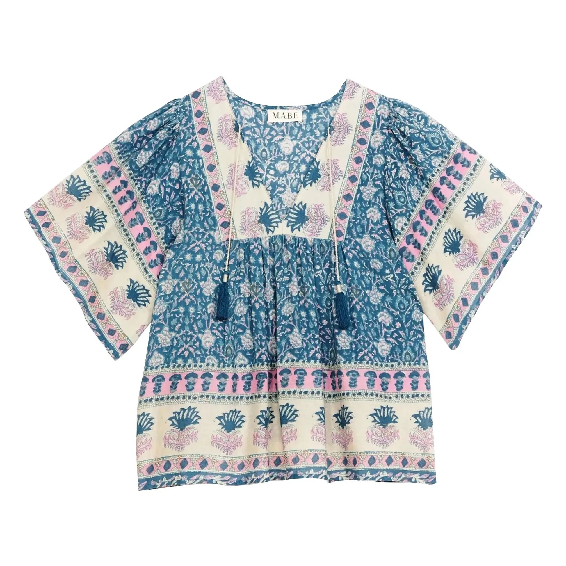 M.A.B.E. - Myla Cotton blouse | Blue