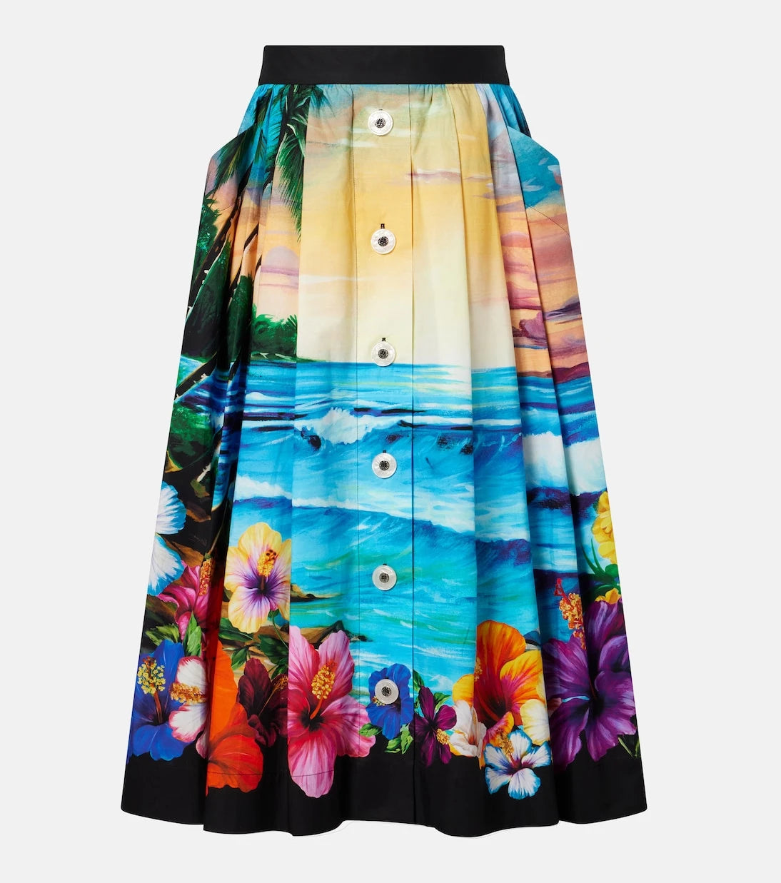 Dolce&Gabbana - Printed cotton midi skirt
