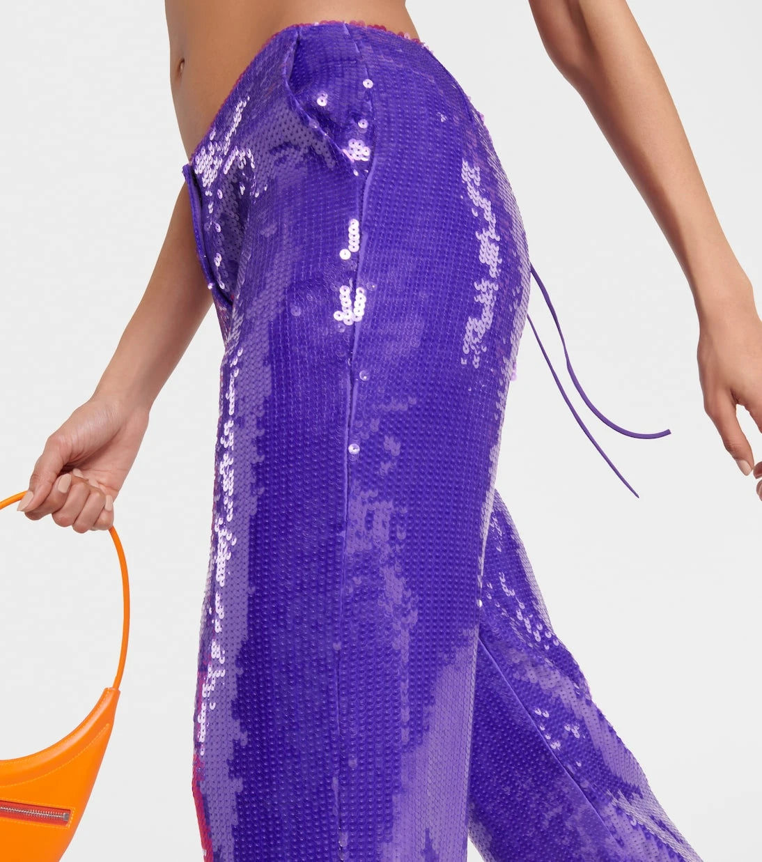 LaQuan Smith - Sequined wide-leg pants