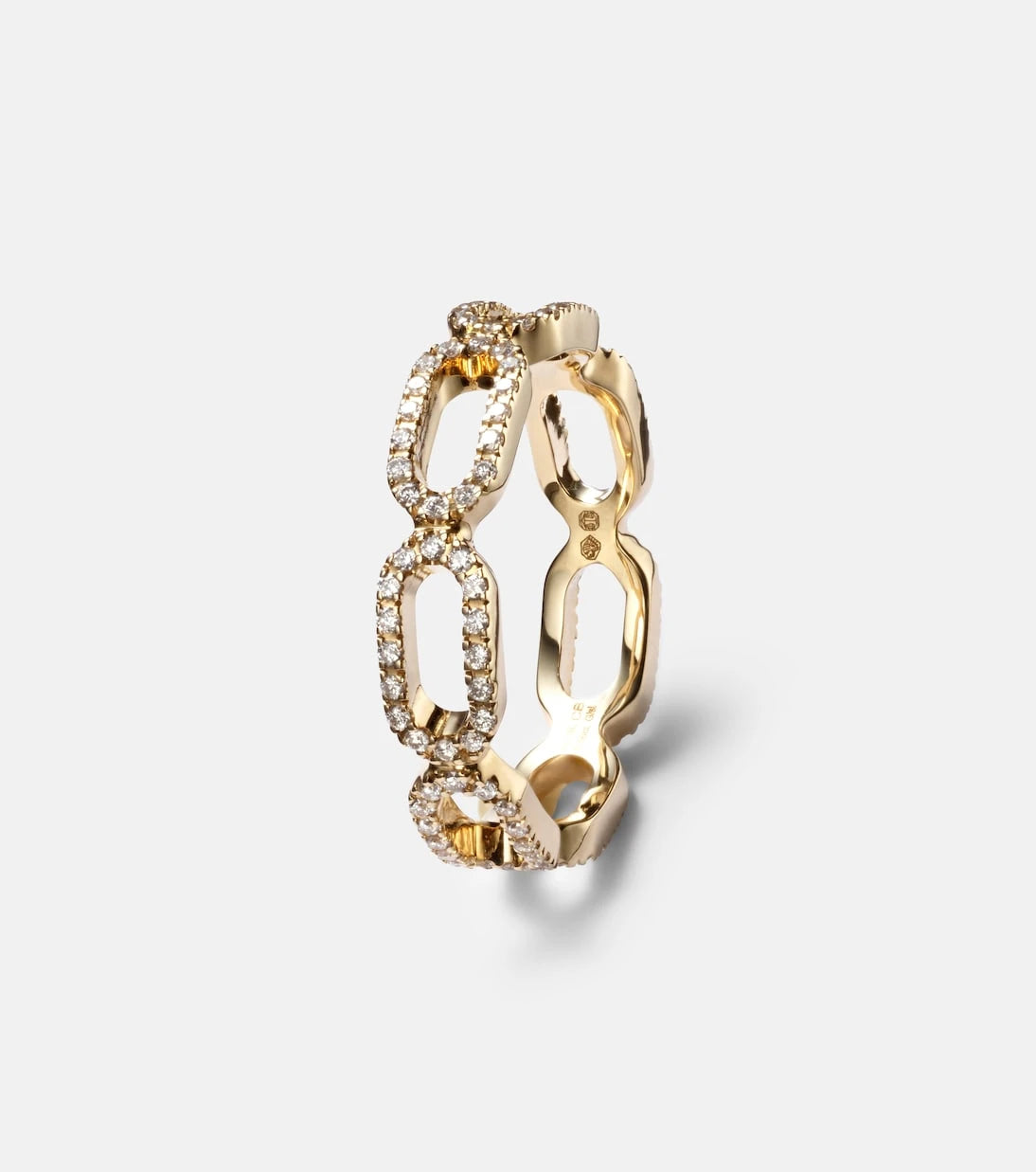 Bucherer Fine Jewellery - Link 18kt gold ring with diamonds
