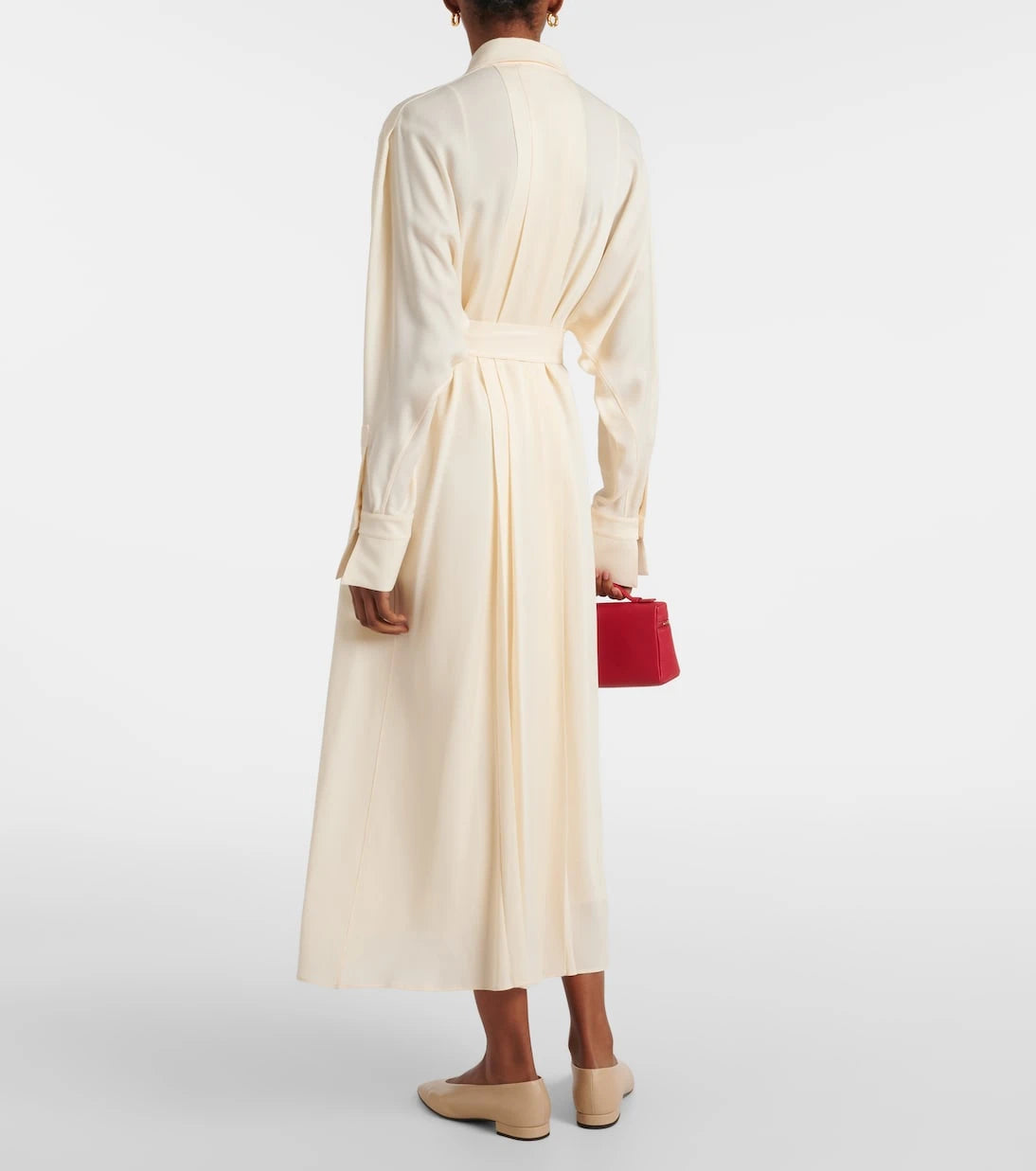 Loro Piana - Lorely pleated georgette midi dress