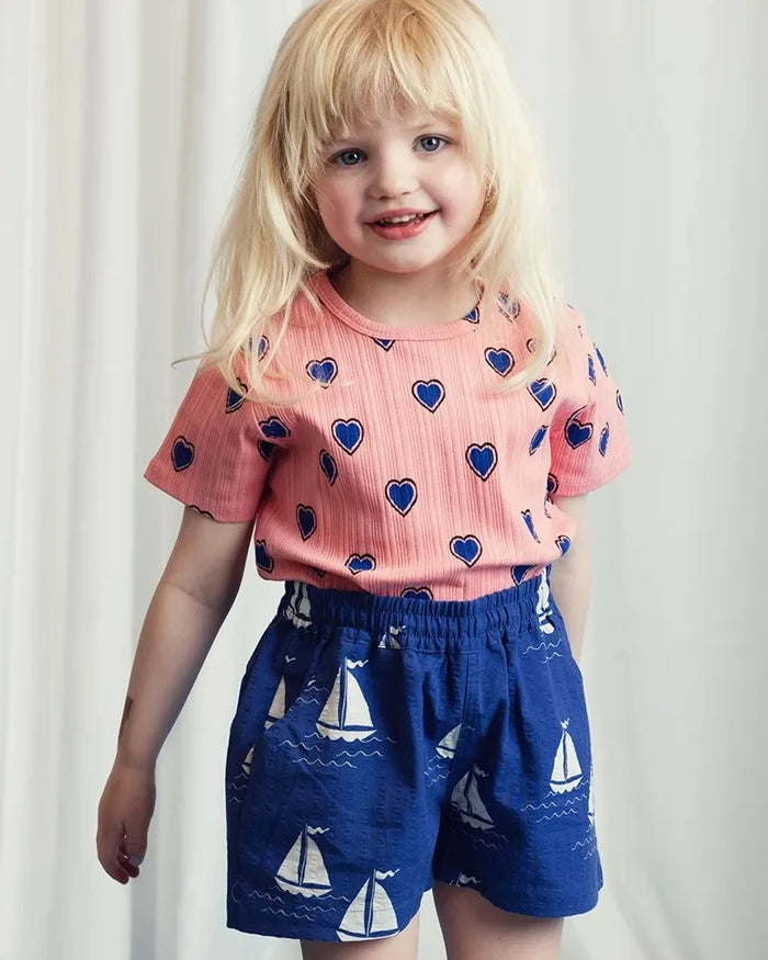 Mini Rodini Outlined Hearts Çocuk Pamuklu Tişört
