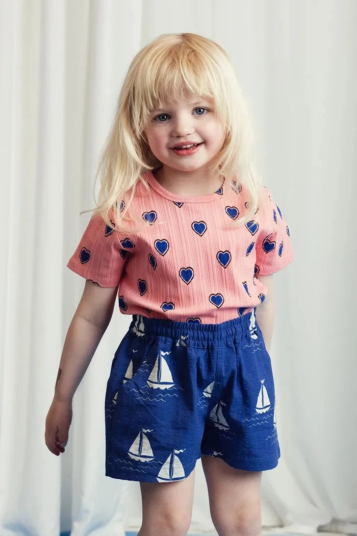 Mini Rodini Outlined Hearts Çocuk Pamuklu Tişört