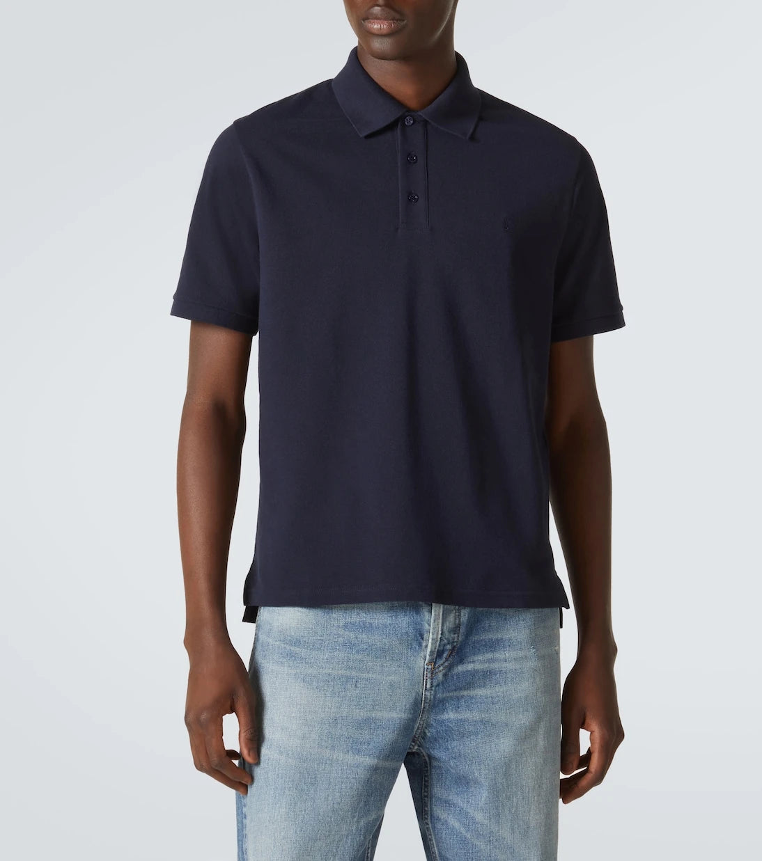 Saint Laurent - Cotton-blend polo shirt