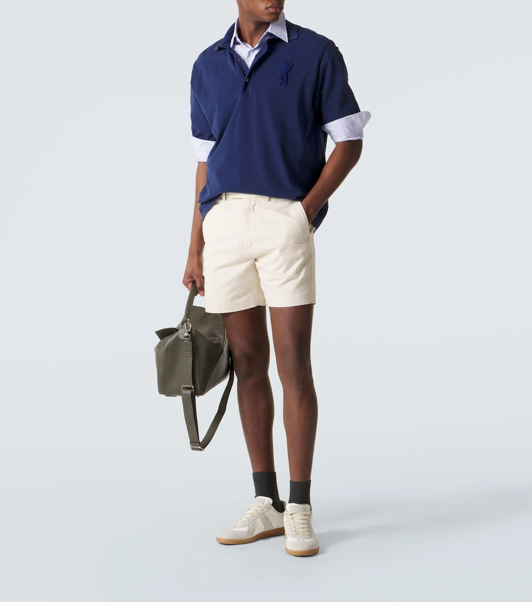 Ami Paris - Cotton piqué polo shirt