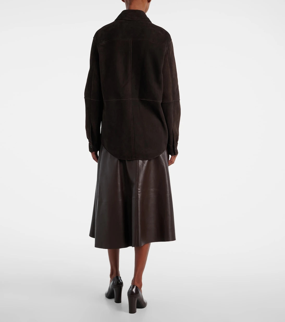 The Row - Gwena suede overshirt