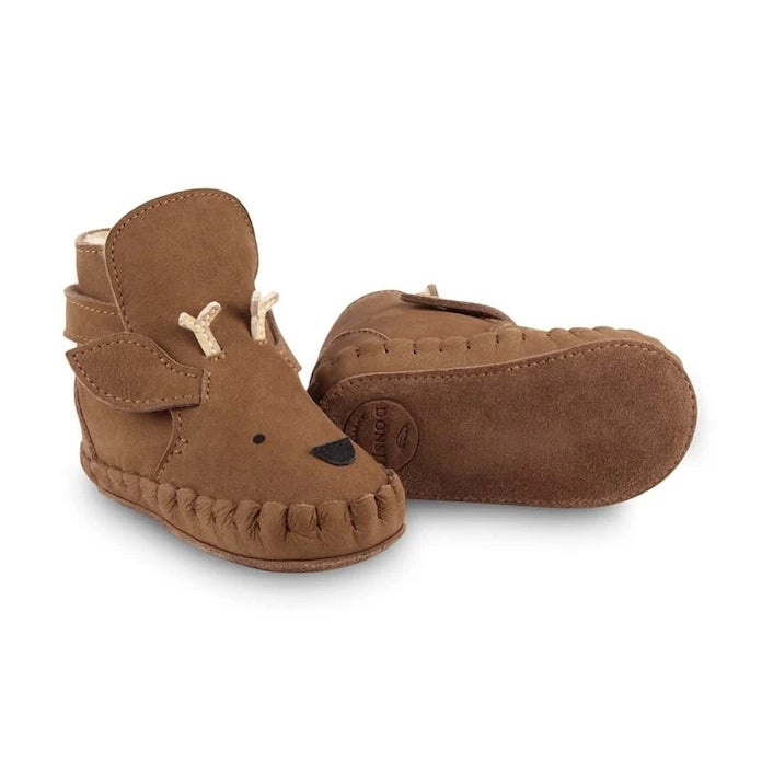 Бебешки кожени обувки Donsje Kapi Special Booties Stag
