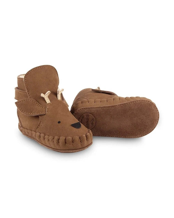 Бебешки кожени обувки Donsje Kapi Special Booties Stag