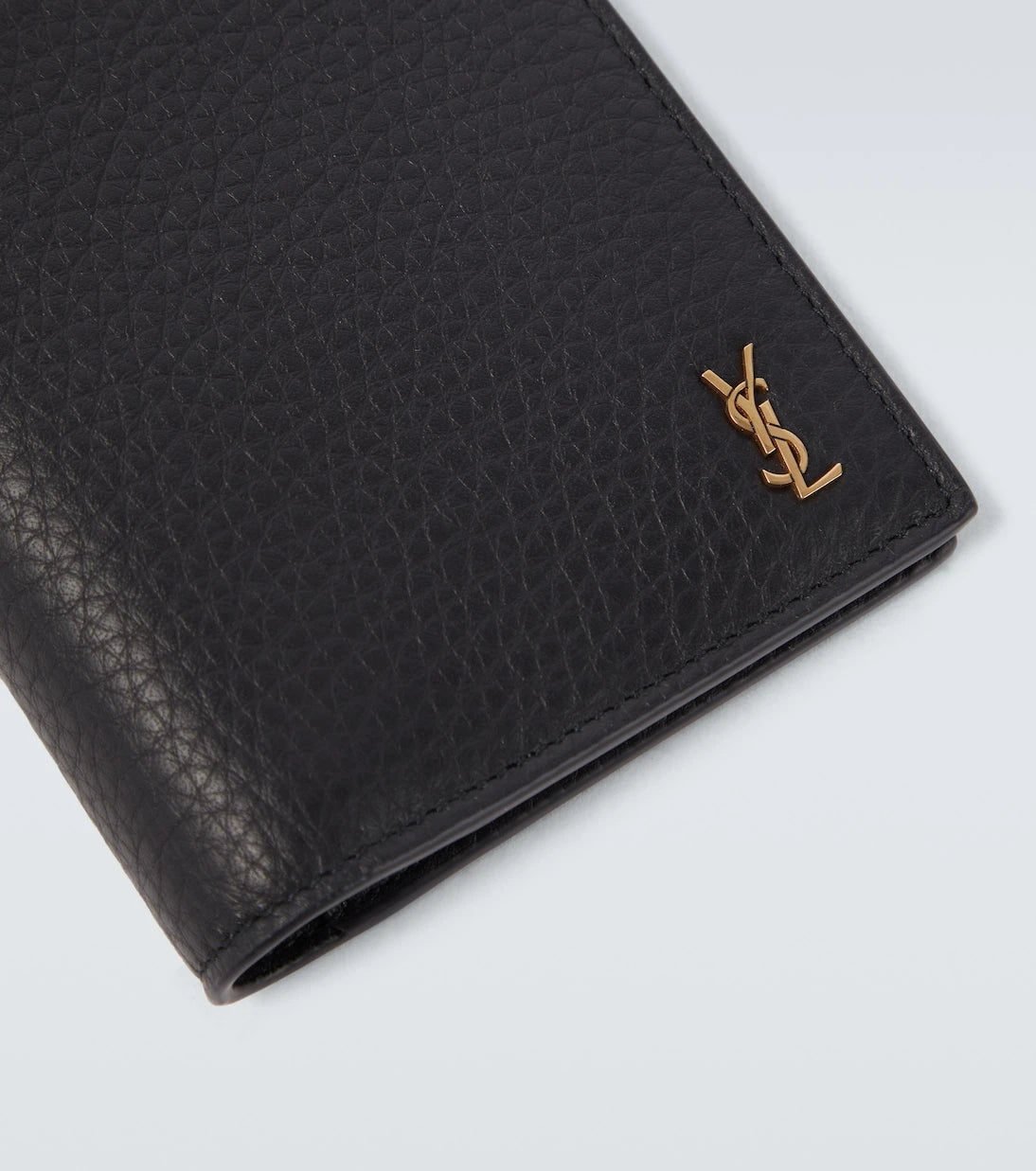 Saint Laurent - Tiny Cassandre leather bi-fold wallet