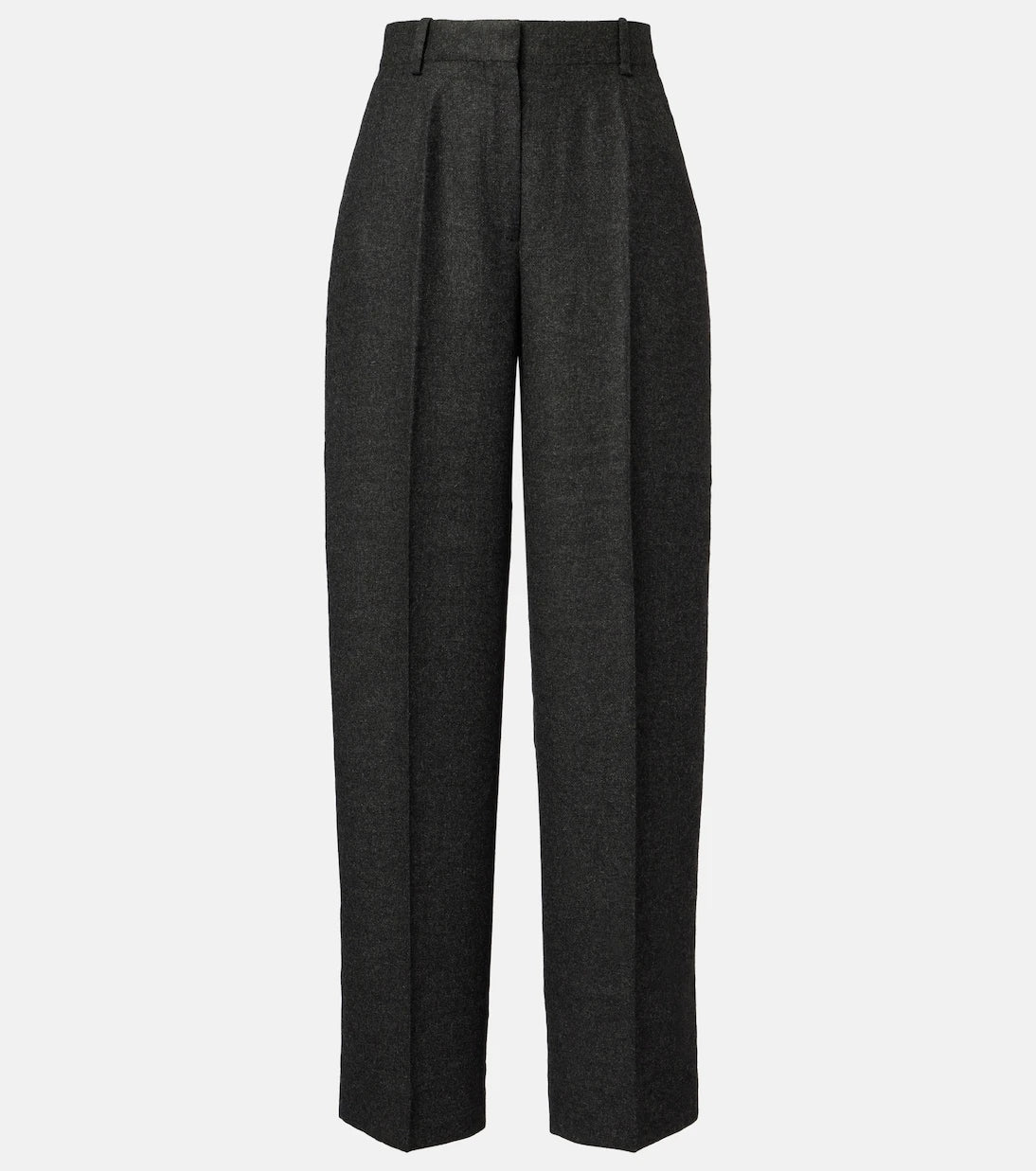 Toteme - High-rise flannel wide-leg pants