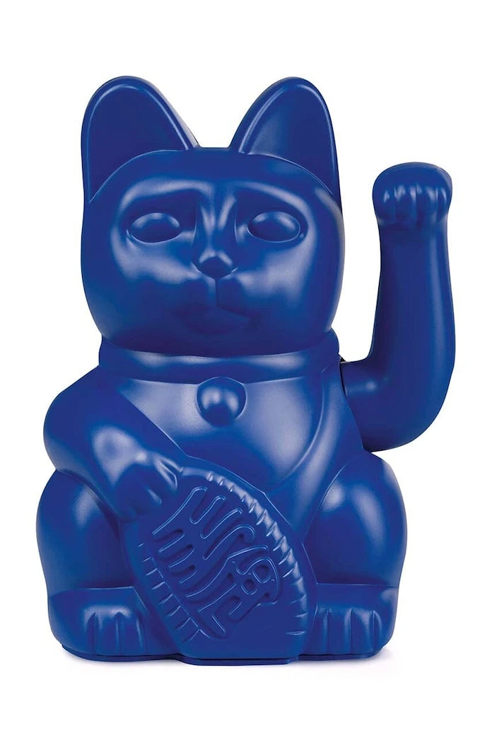 Donkey Lucky Cat Dekorasyonu - Koyu Mavi