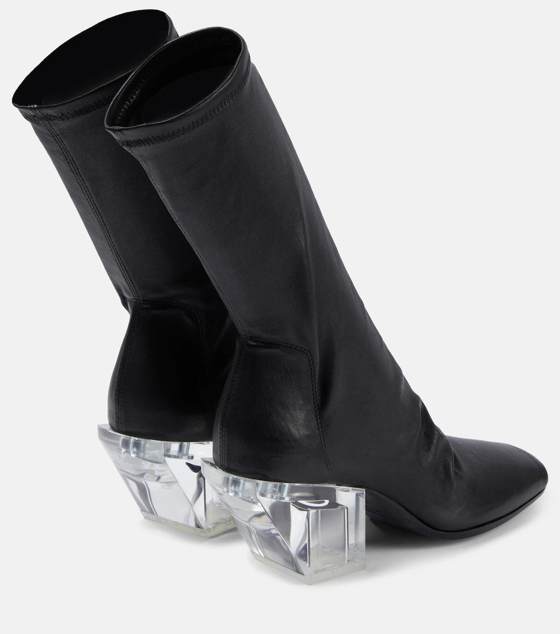 Rick Owens - Stretch leather ankle boots