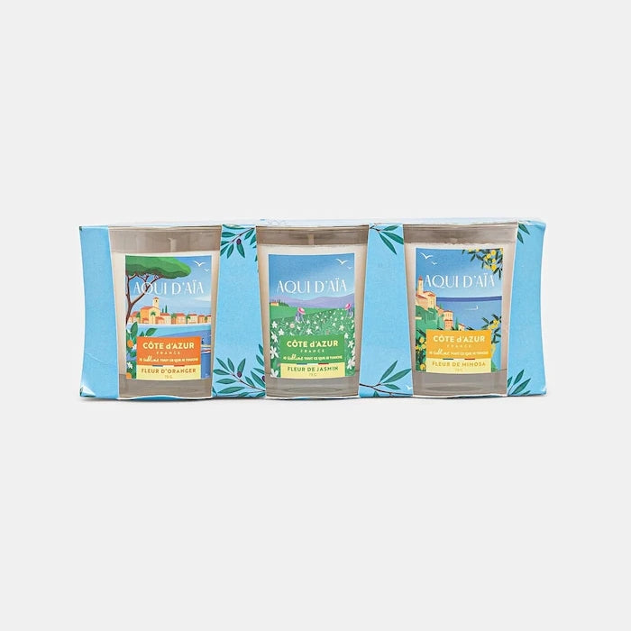 Aqui d'Aia Candles x Côte Aromalı Mum Seti 3 x 75 g (3 adet)