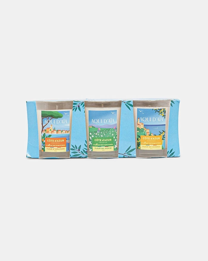 Aqui d'Aia Candles x Côte Aromalı Mum Seti 3 x 75 g (3 adet)