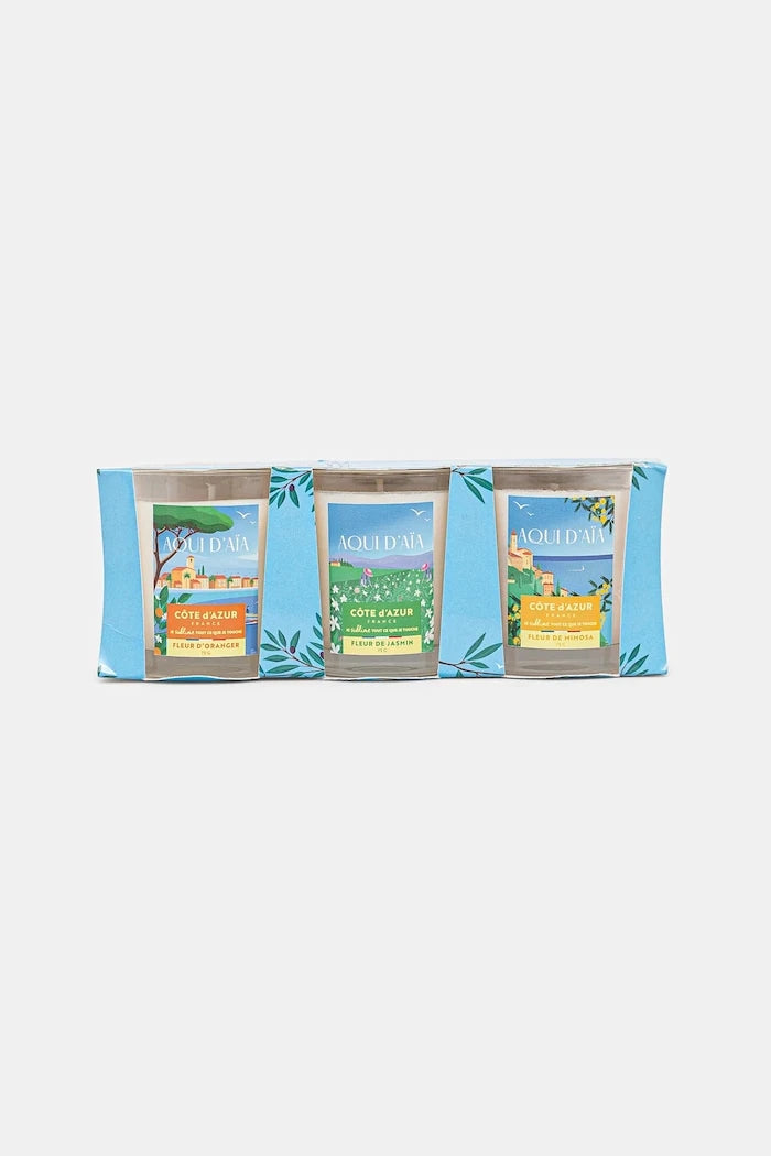 Aqui d'Aia Candles x Côte Aromalı Mum Seti 3 x 75 g (3 adet)