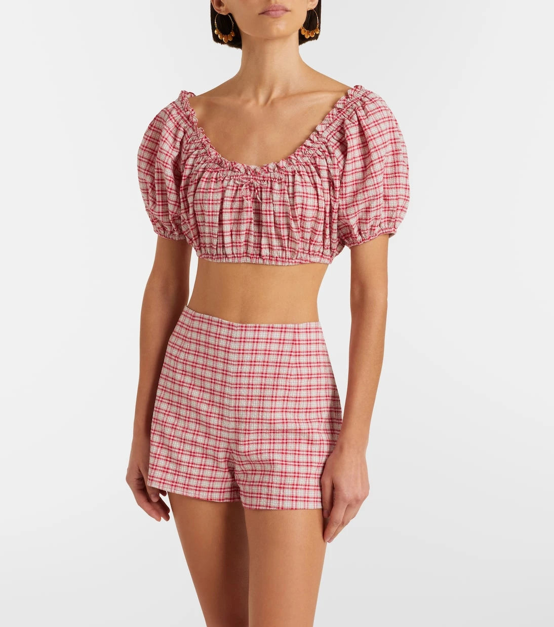 Faithfull - Lila checked cotton shorts