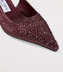 Jimmy Choo Amel 50 Satin Embellished Slingback Pumps