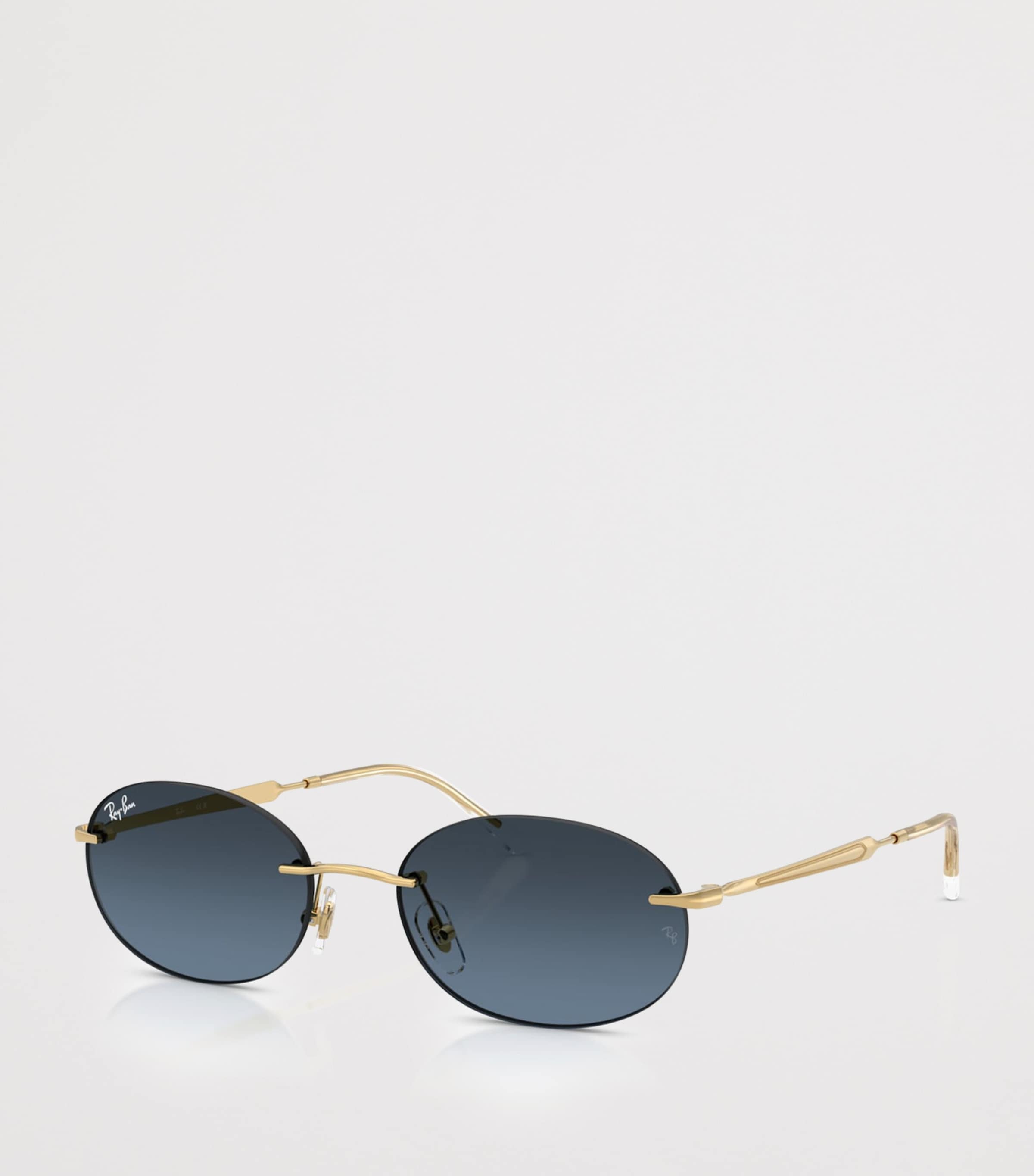 Ray-Ban Gold RB3767 Metal Oval Sunglasses