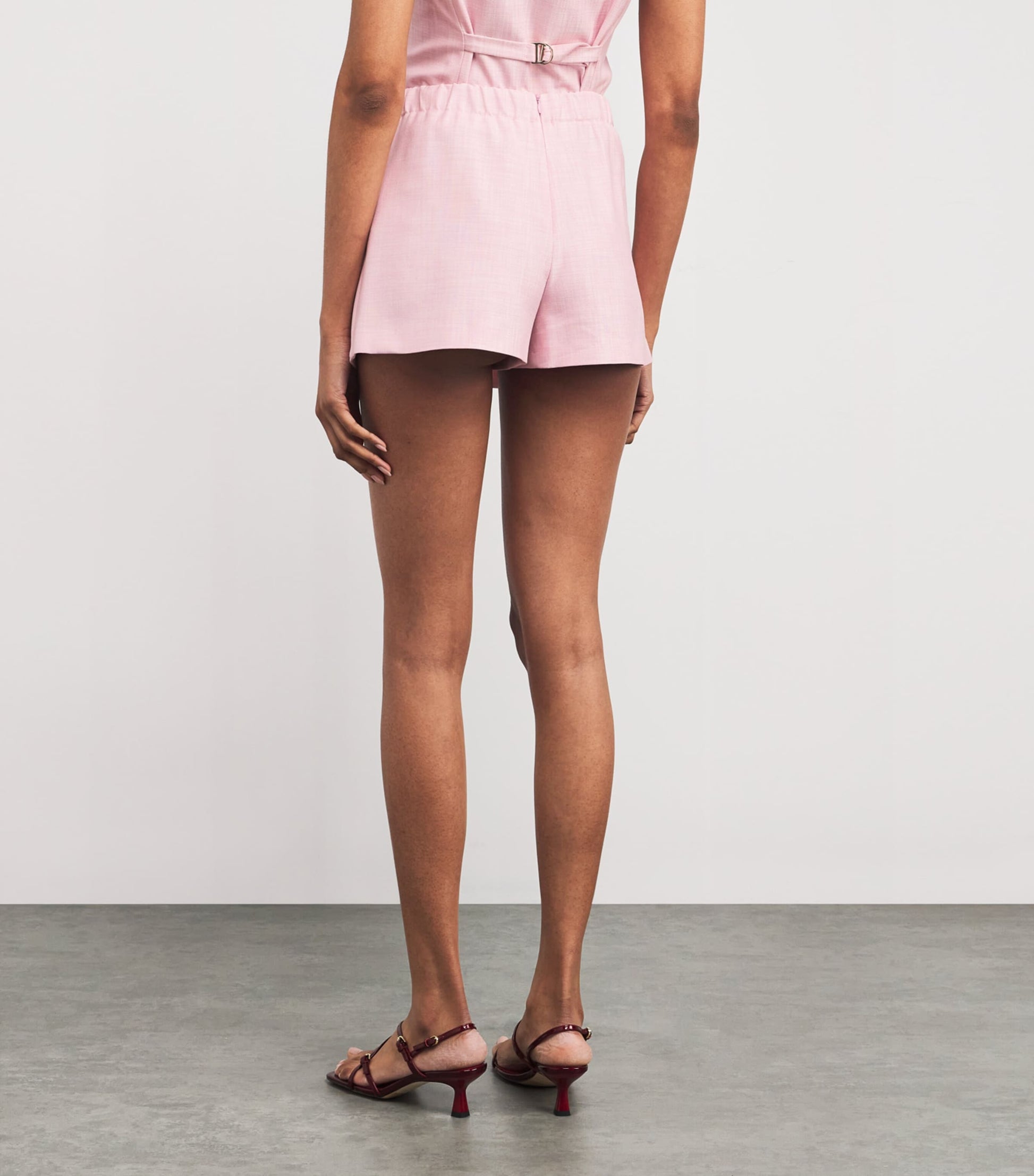 Pink Wrap Tailored Shorts