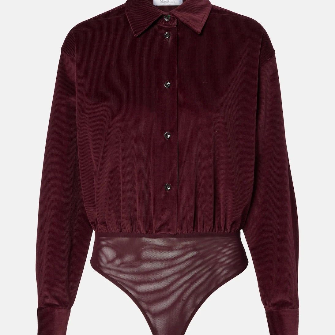 Max Mara - Fertile cotton velvet bodysuit