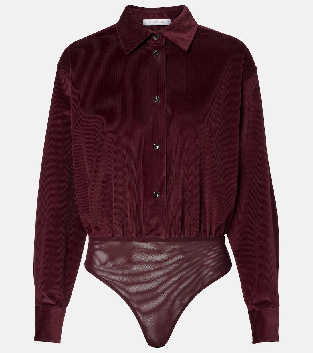 Max Mara - Fertile cotton velvet bodysuit