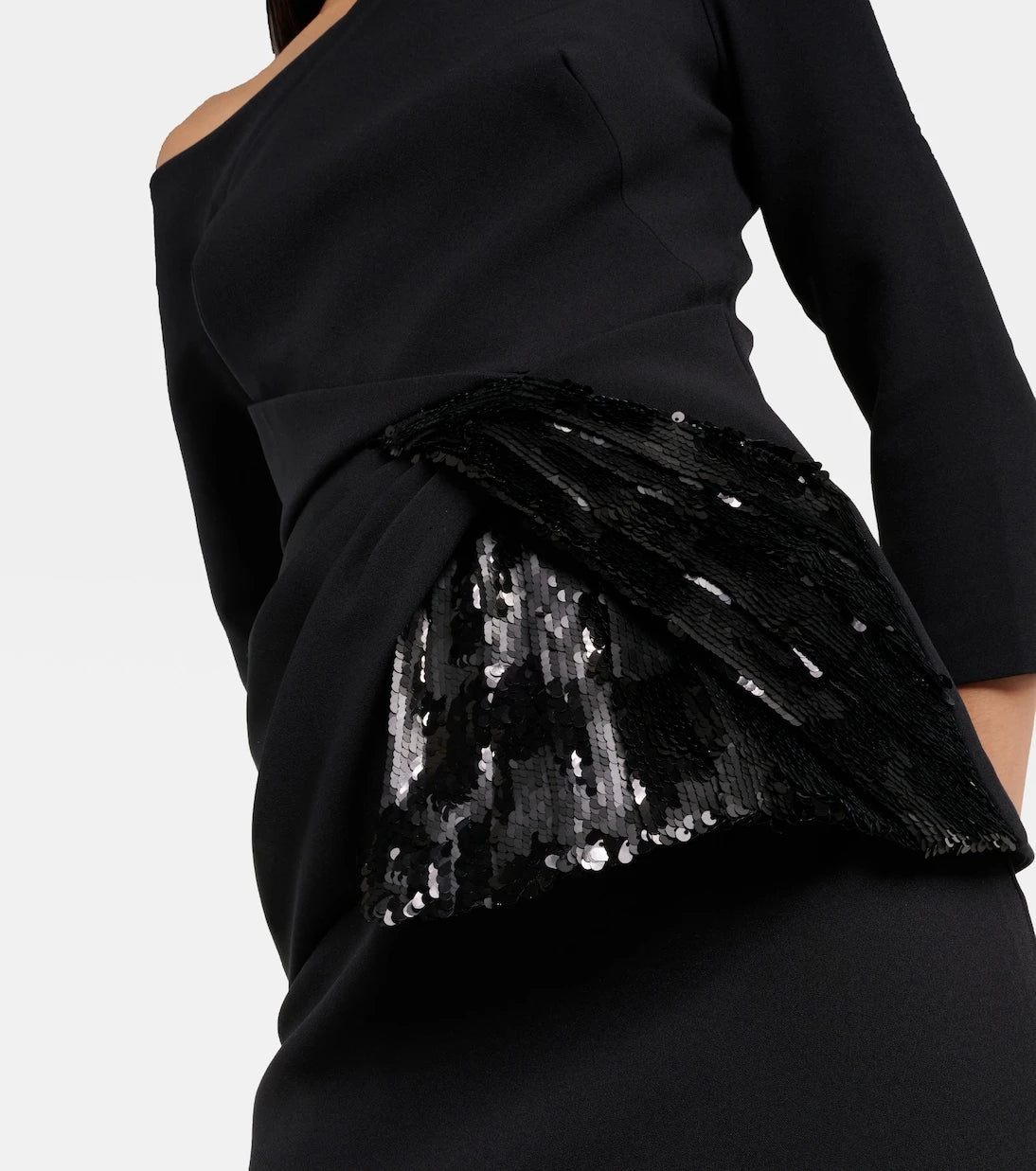 Safiyaa - Juah sequined asymmetric crêpe top