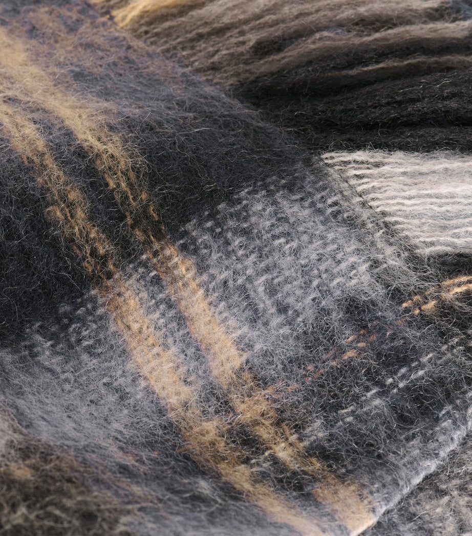 LOEWE Blue Mohair-Wool Buckled Mini Skirt