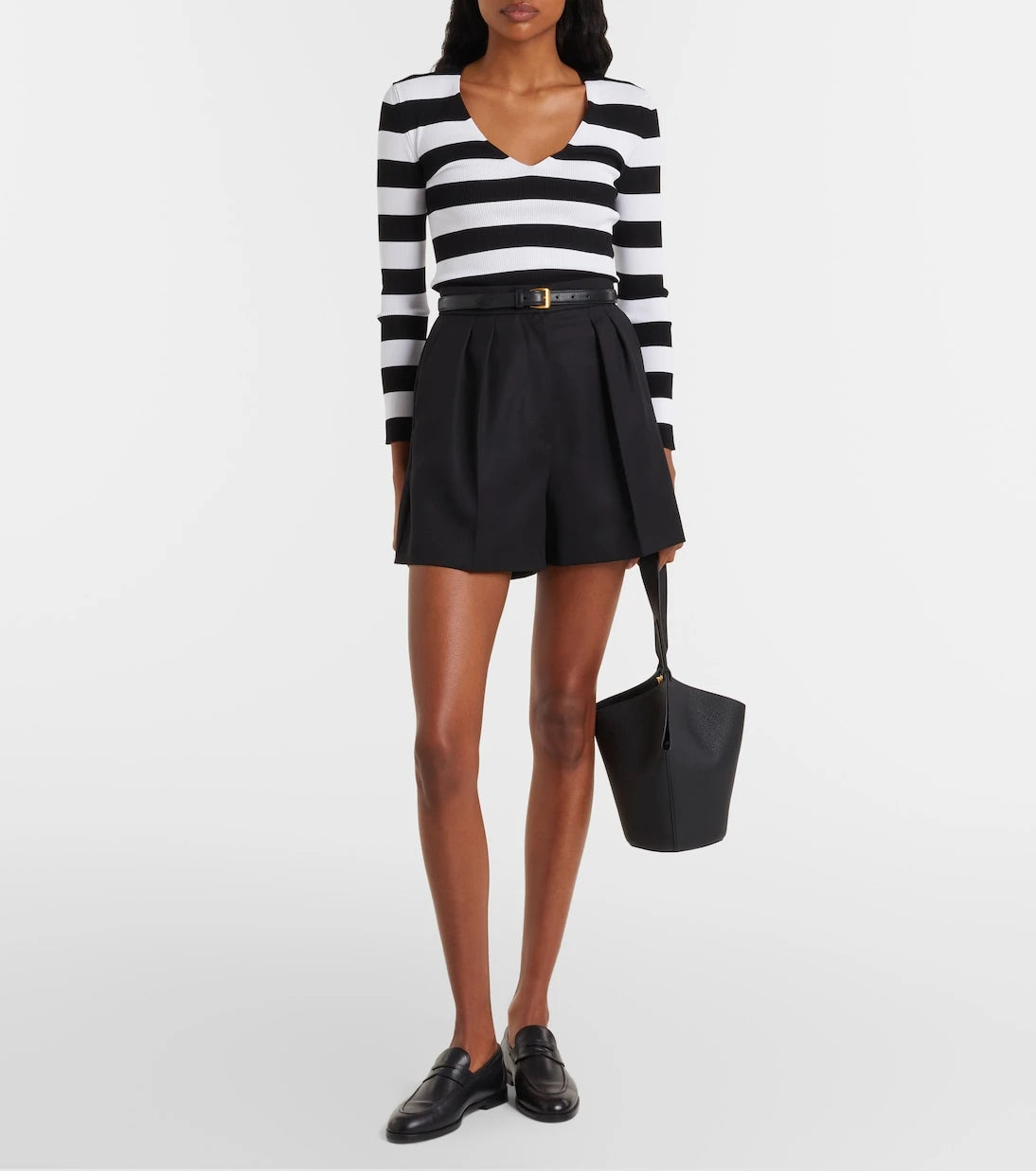 Max Mara - Vello fitilli örgü çizgili süveter