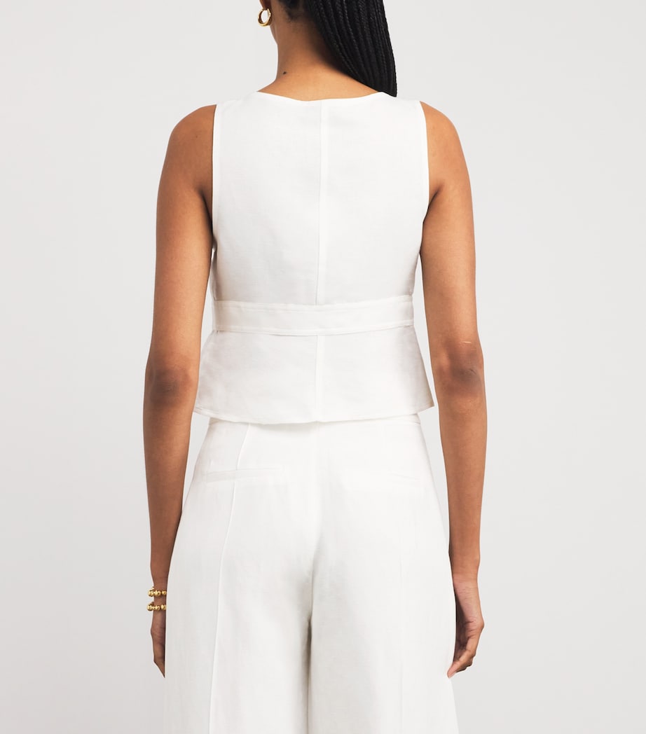 PAIGE Linen-Blend Caine Top