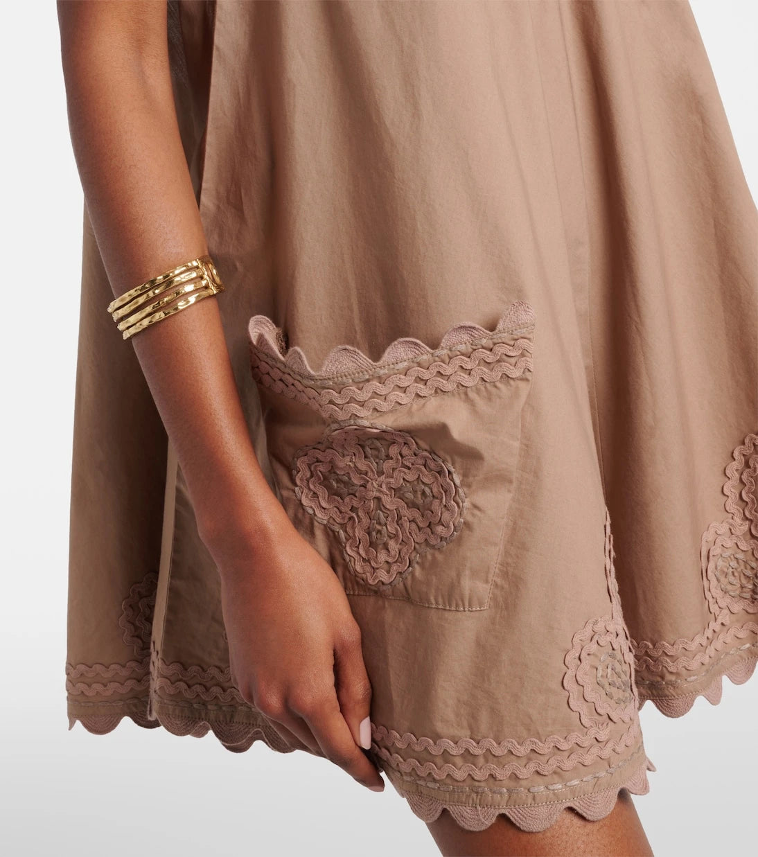 Juliet Dunn - Embroidered cotton minidress