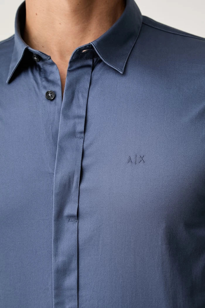 Armani Exchange erkek pamuk elastan gömlek