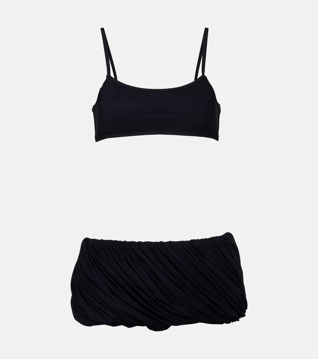 Alaïa - Pleated low-rise bikini