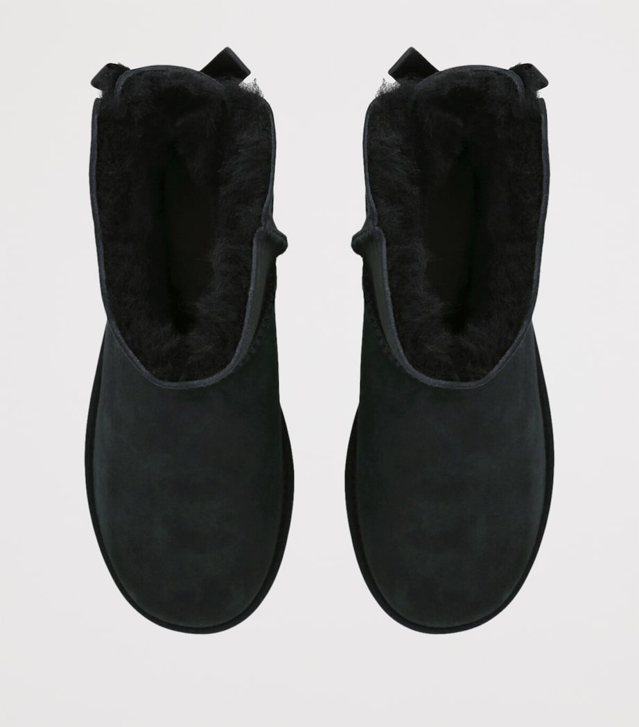 UGG Black Suede Mini Bailey Bow II