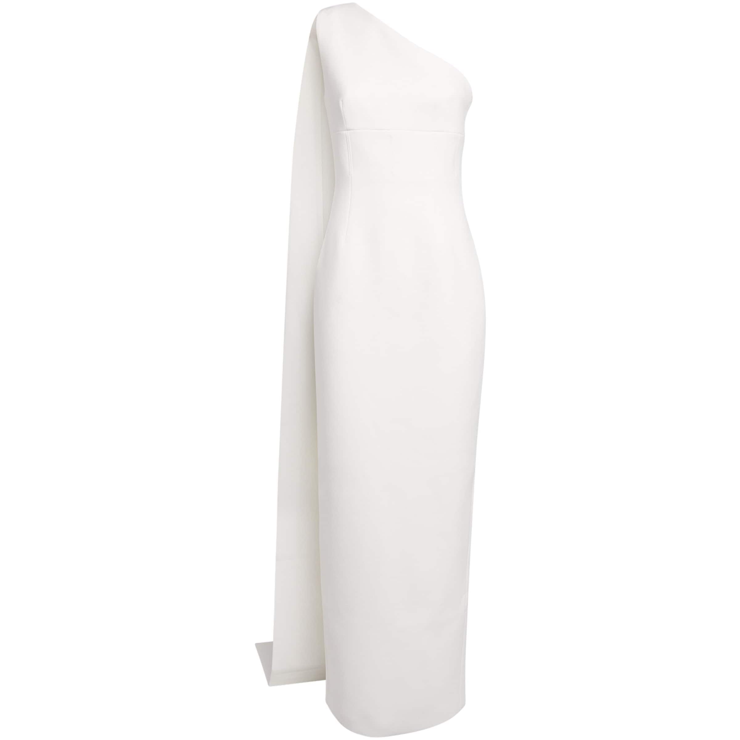 Rachel Gilbert Ivory One-Shoulder Clara Gown