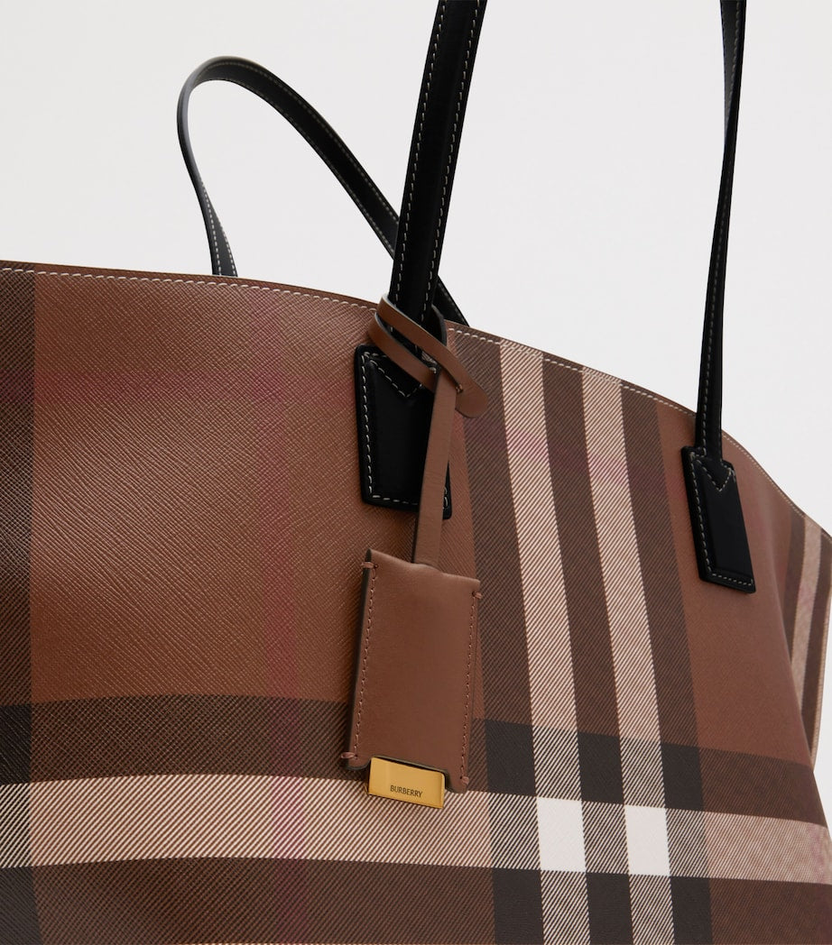 Burberry Brown Medium Check Tote Bag