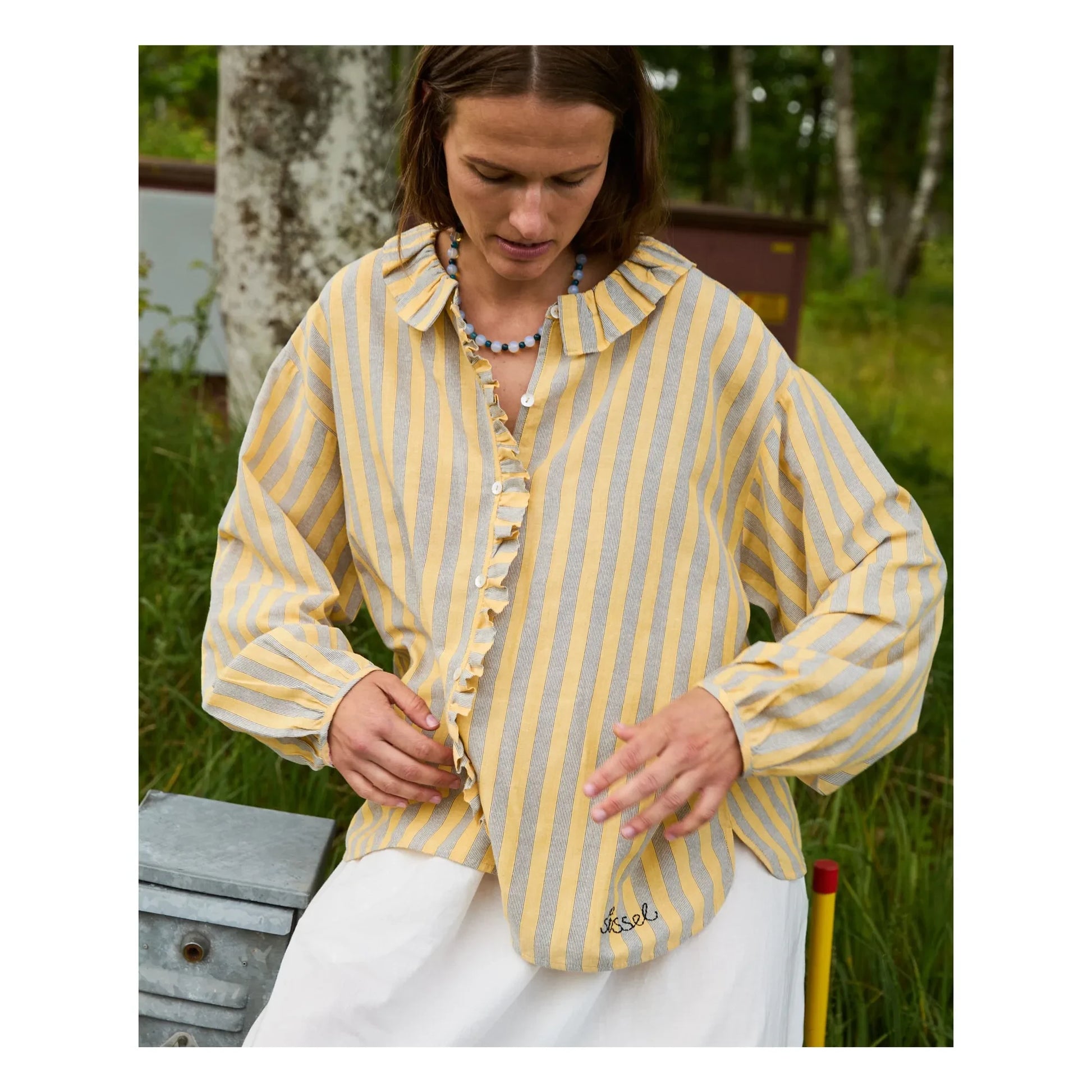SISSEL EDELBO - Mirelle Stripes Shirt | Yellow