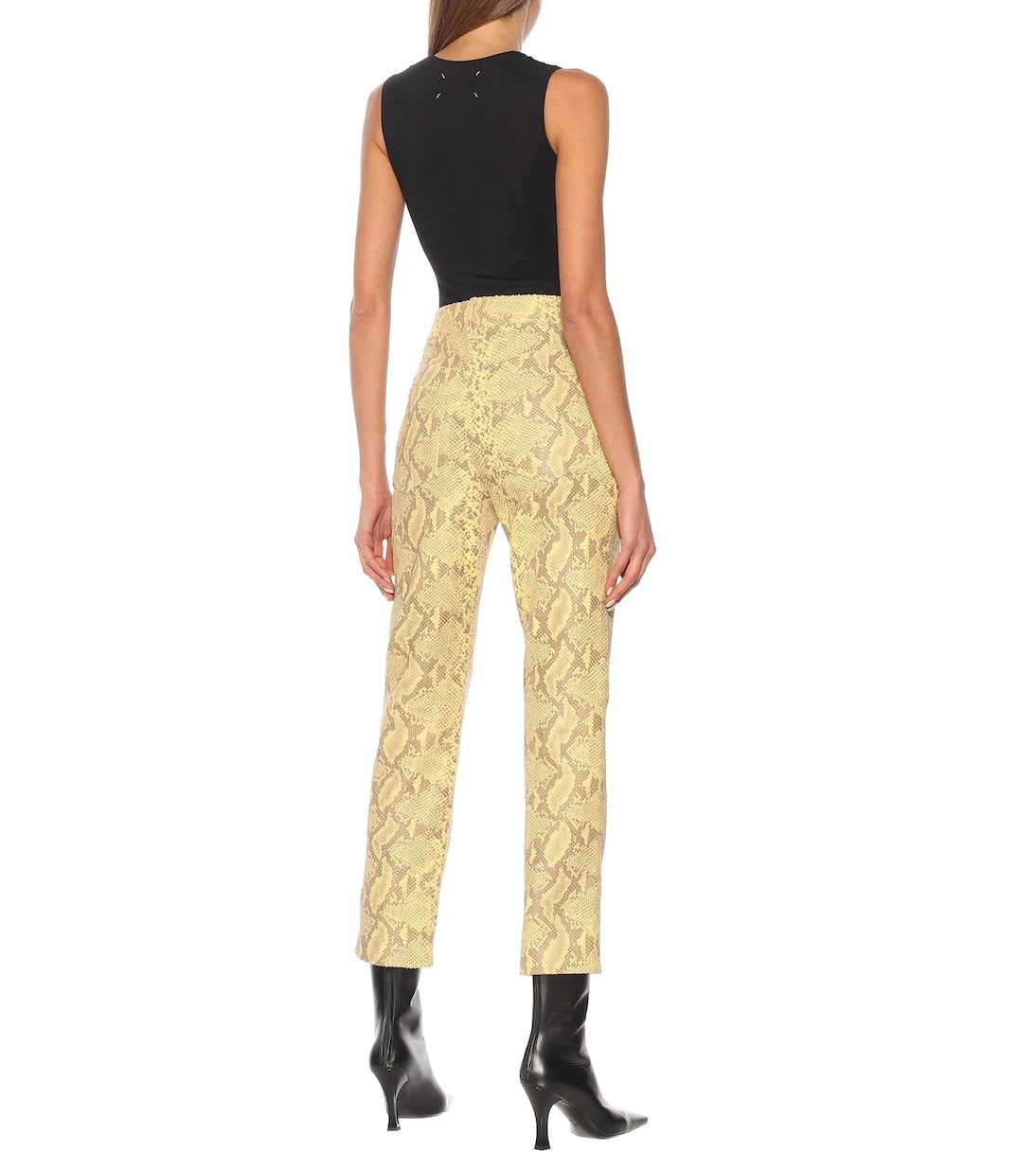 Common Leisure - High-rise straight leather pants