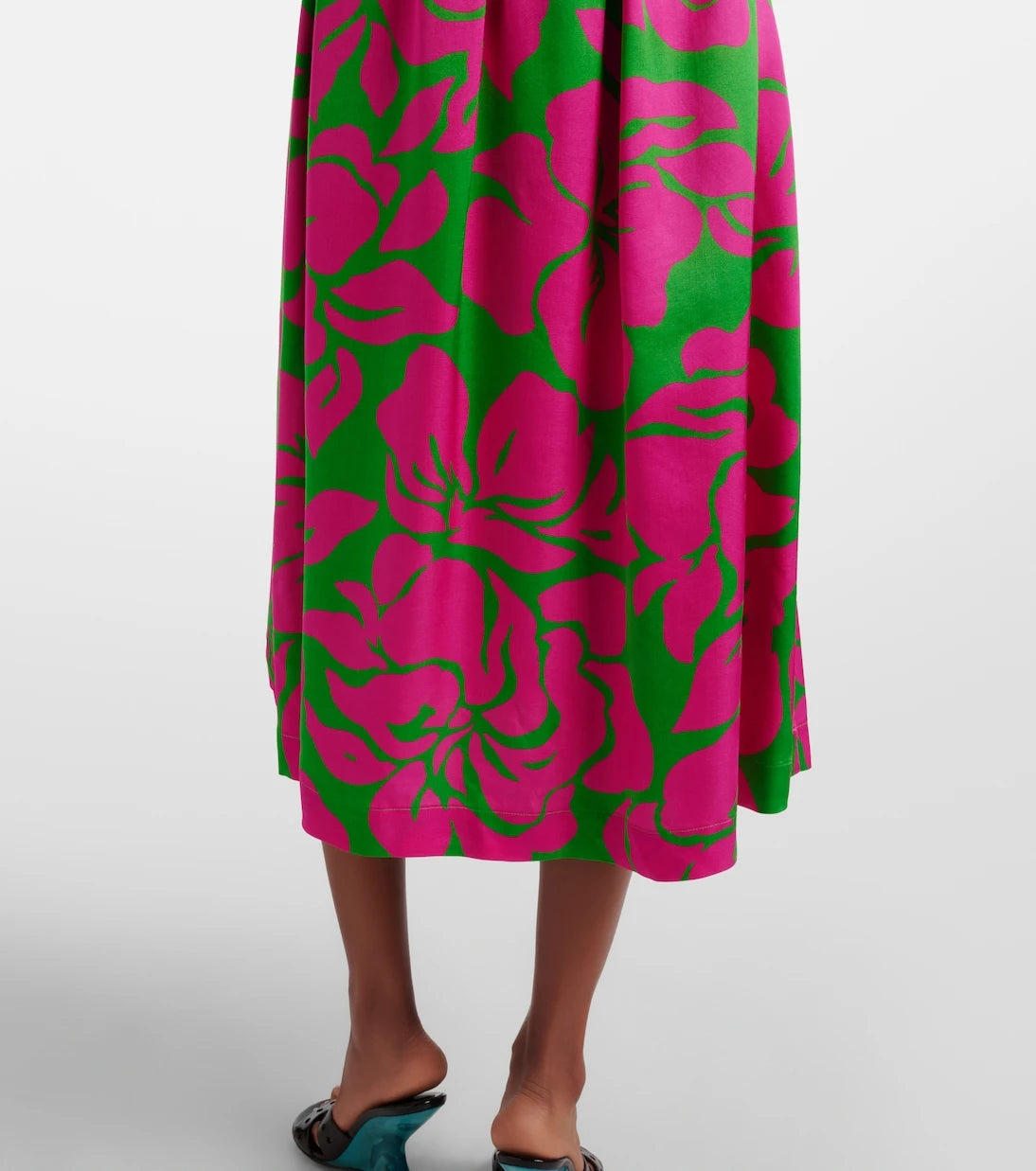 Dries Van Noten - Floral satin midi dress