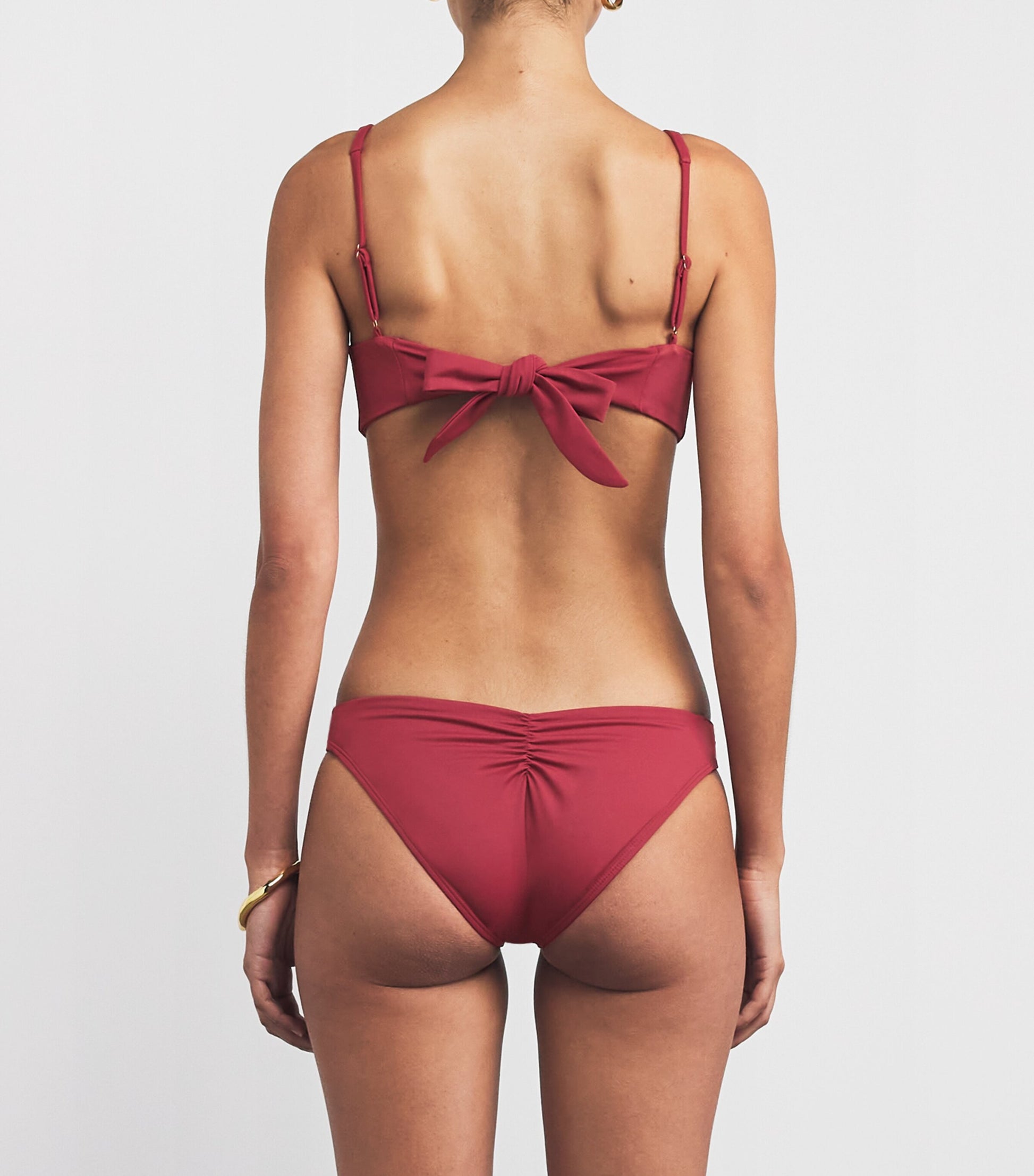 AWAY THAT DAY Burgundy Palma Bikini Top