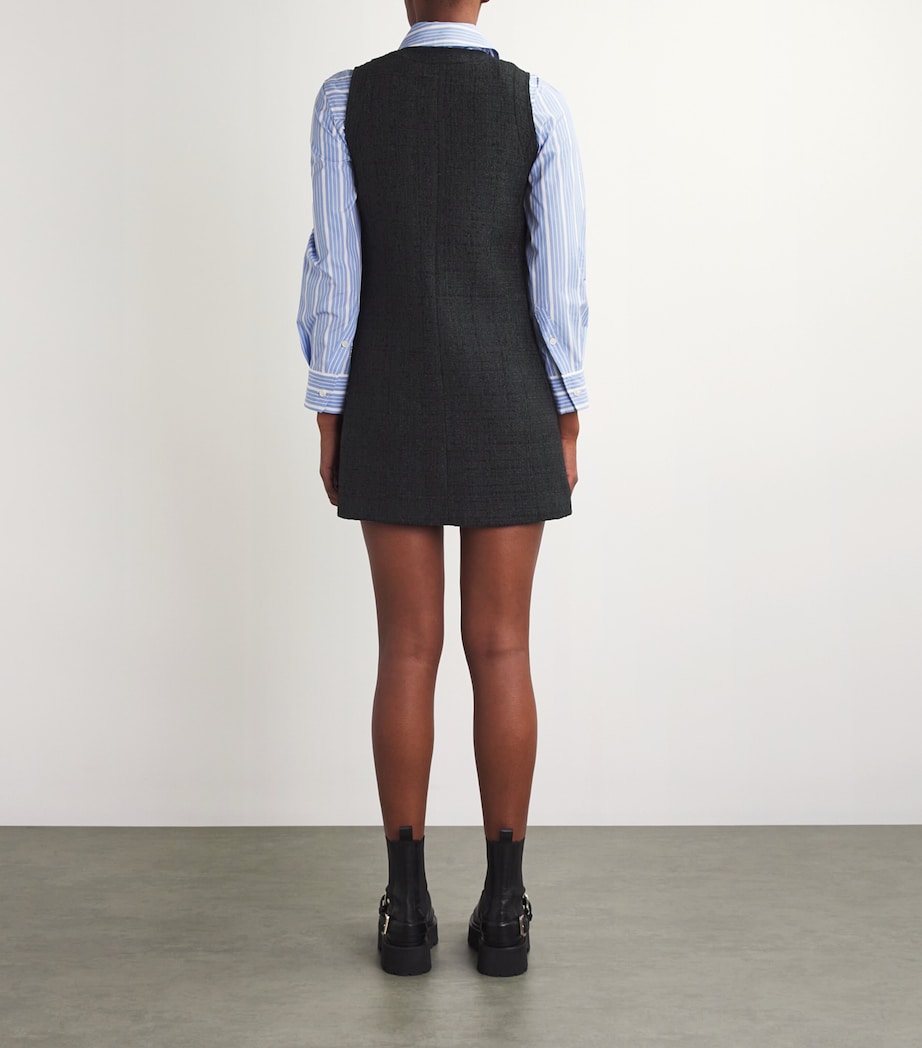 Tweed Mini Shift Dress BLACK
