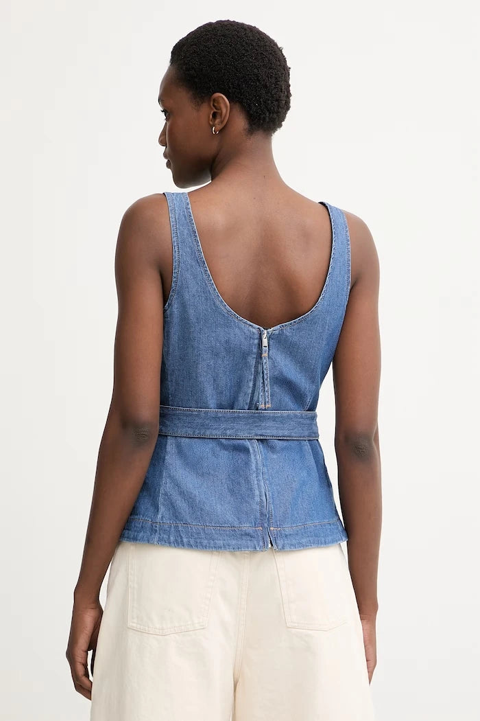 Tommy Hilfiger kadın denim askılı bluz