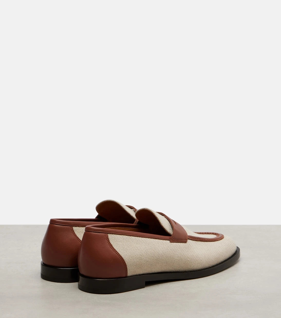 Loro Piana - Sergio leather-trimmed penny loafers