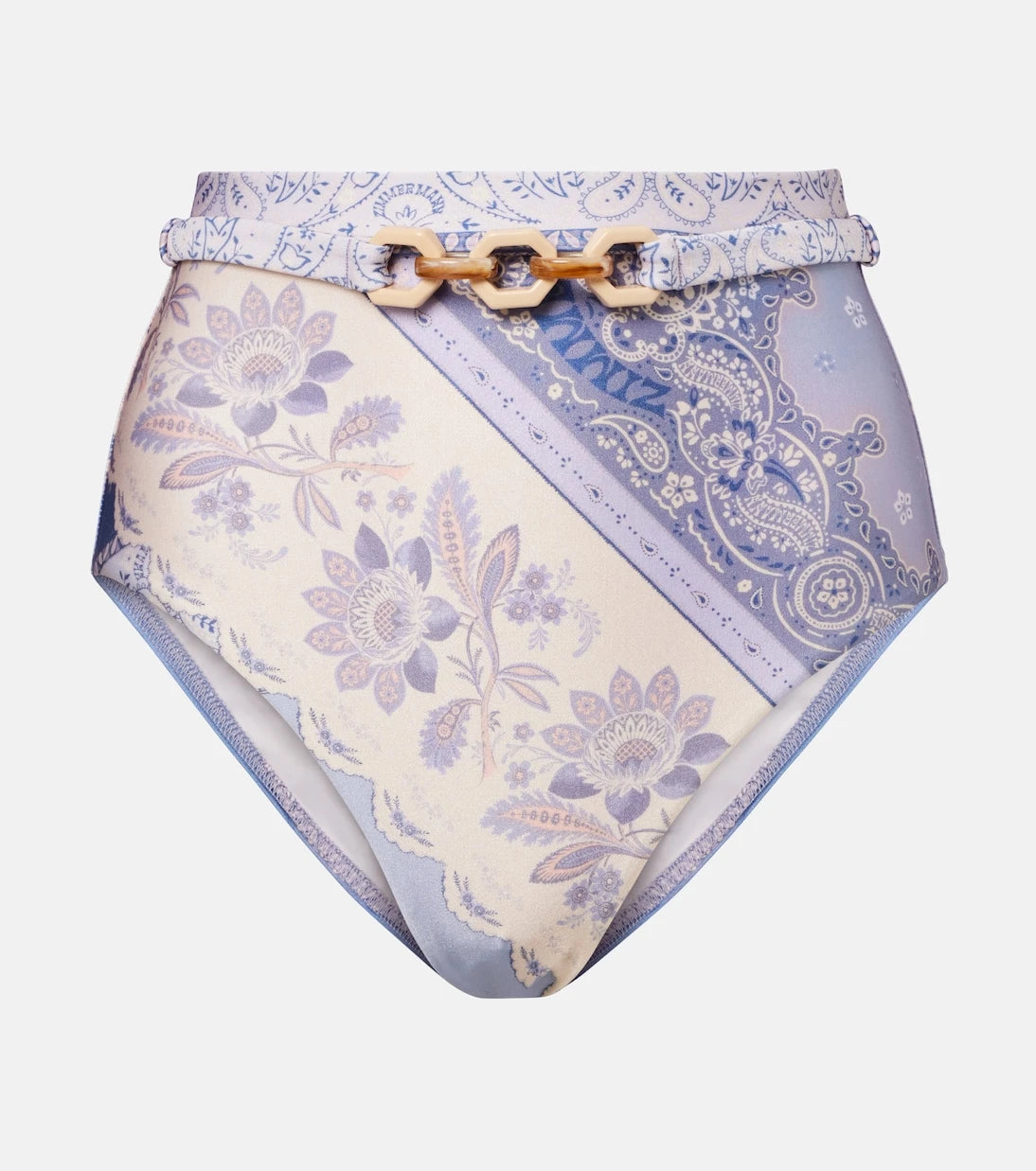 Zimmermann - Lucky floral high-rise bikini bottoms