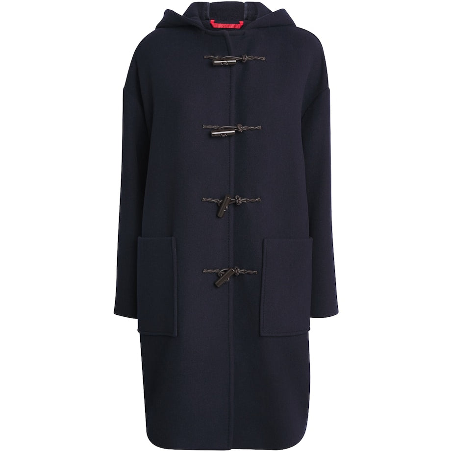 MAX&Co. Blue Wool-Blend Duffle Coat