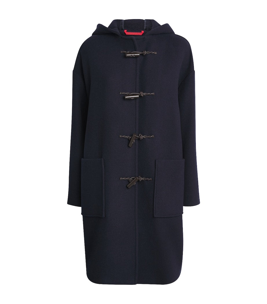 MAX&Co. Blue Wool-Blend Duffle Coat