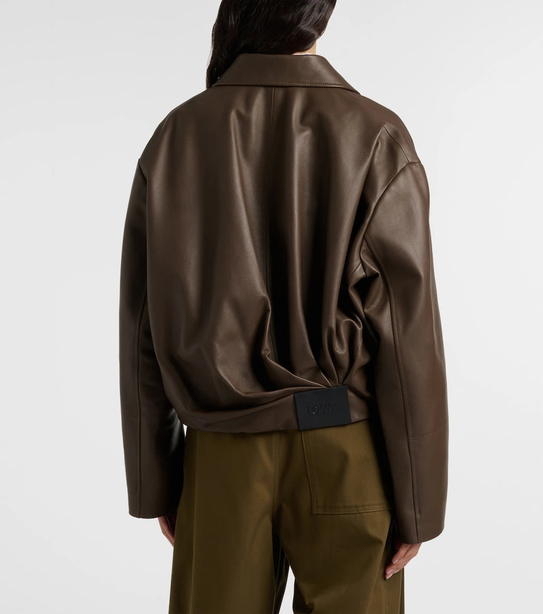 Loewe - جاكيت جلدي درابيه