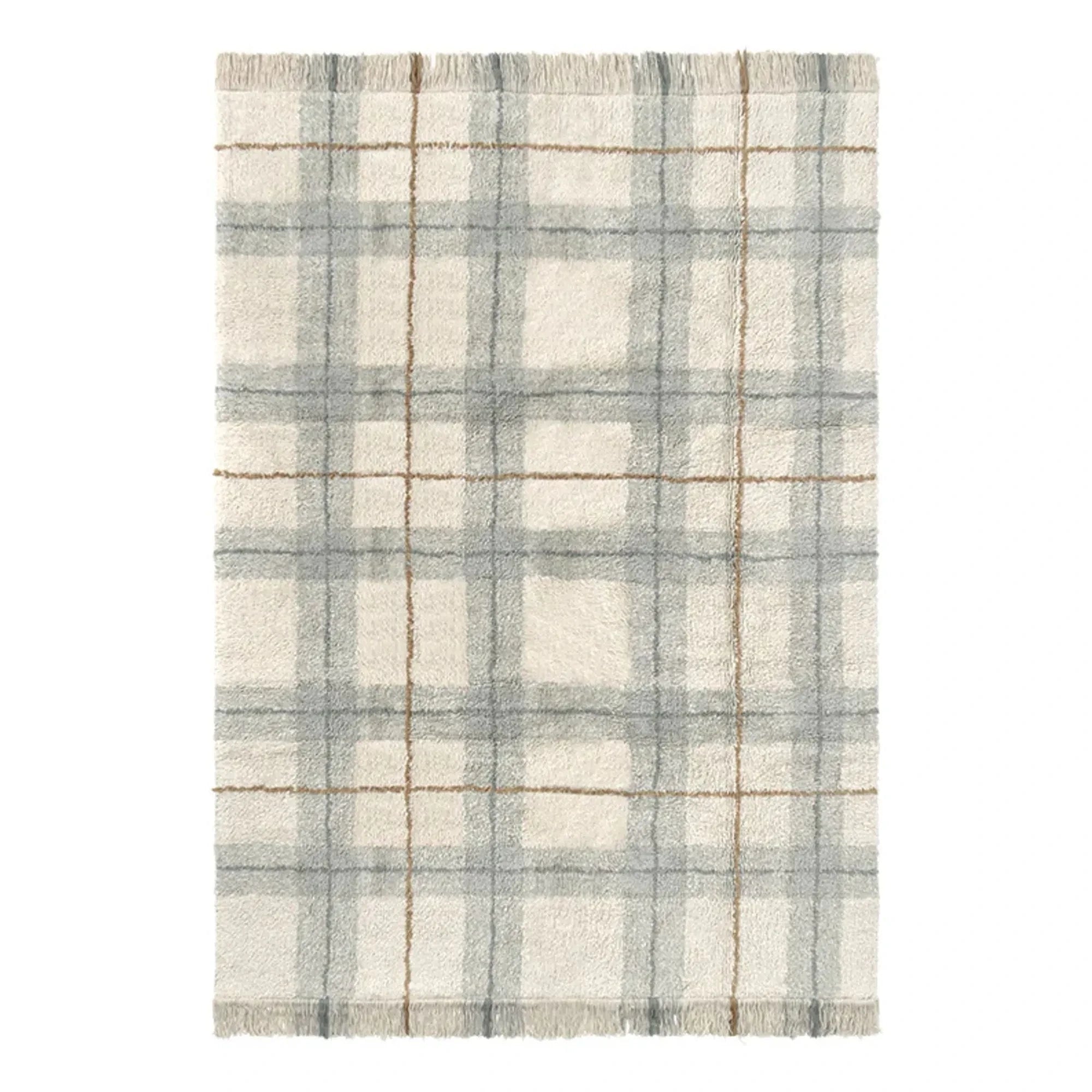 Lorena Canals - Tartan rug  | Ice Blue