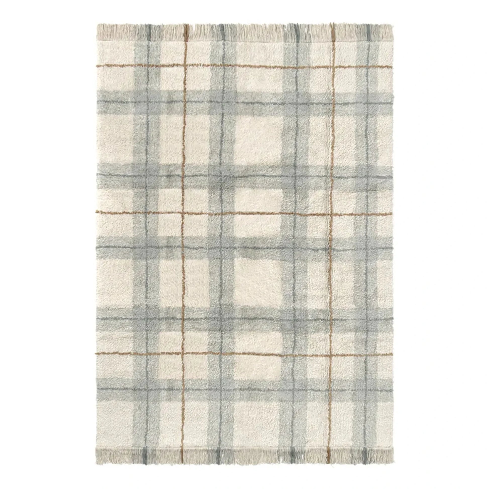 Lorena Canals - Tartan rug  | Ice Blue